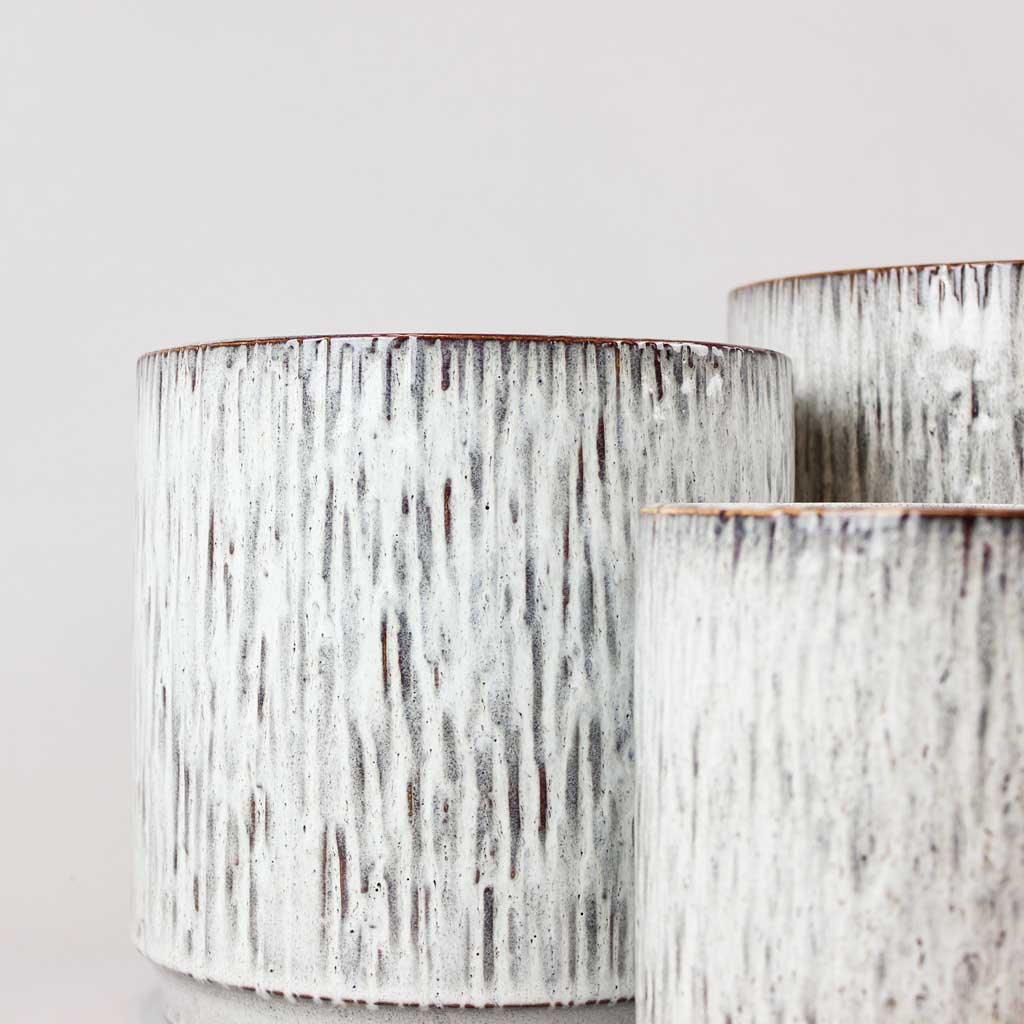 Textured Ceramic Pot 'Birch' - Image 3