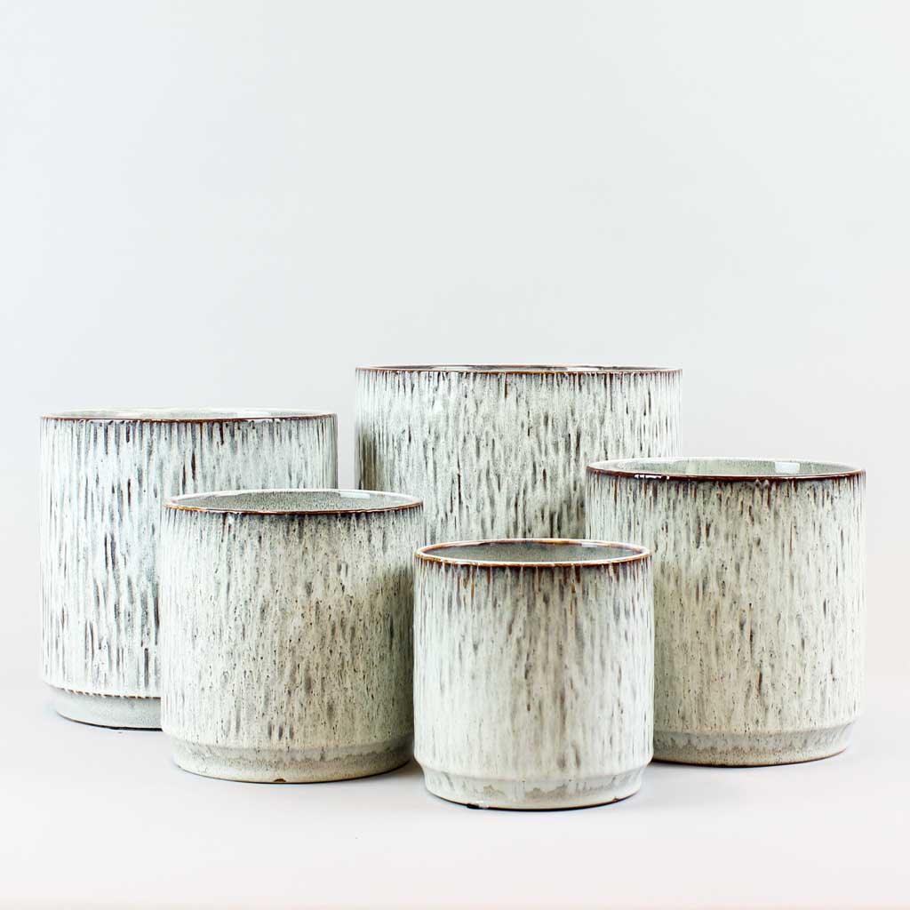 Textured Ceramic Pot 'Birch' - Image 4