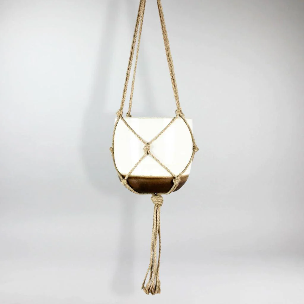 Macrame Plant Hanger 'Natural' | Brown Rope - Image 3