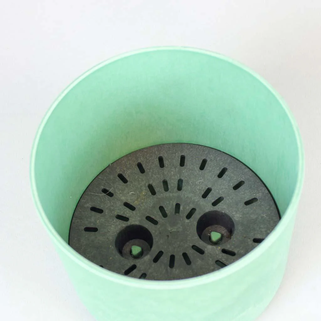 Teal Recycled Plastic Pots with drainage system - Image 3