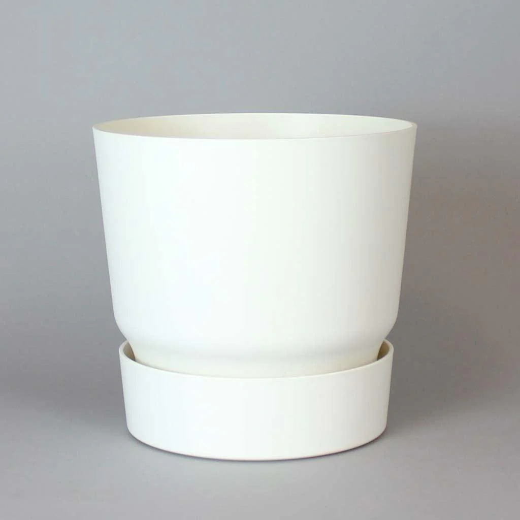 Recycled Coaster Pot Ø 21 cm - White