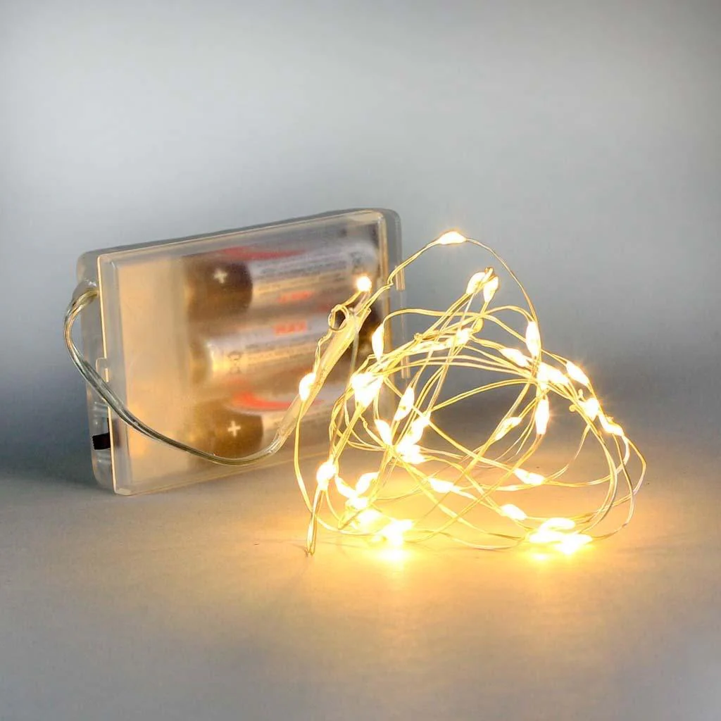 Silver String Fairy Lights (40 Bulb) - Image 3